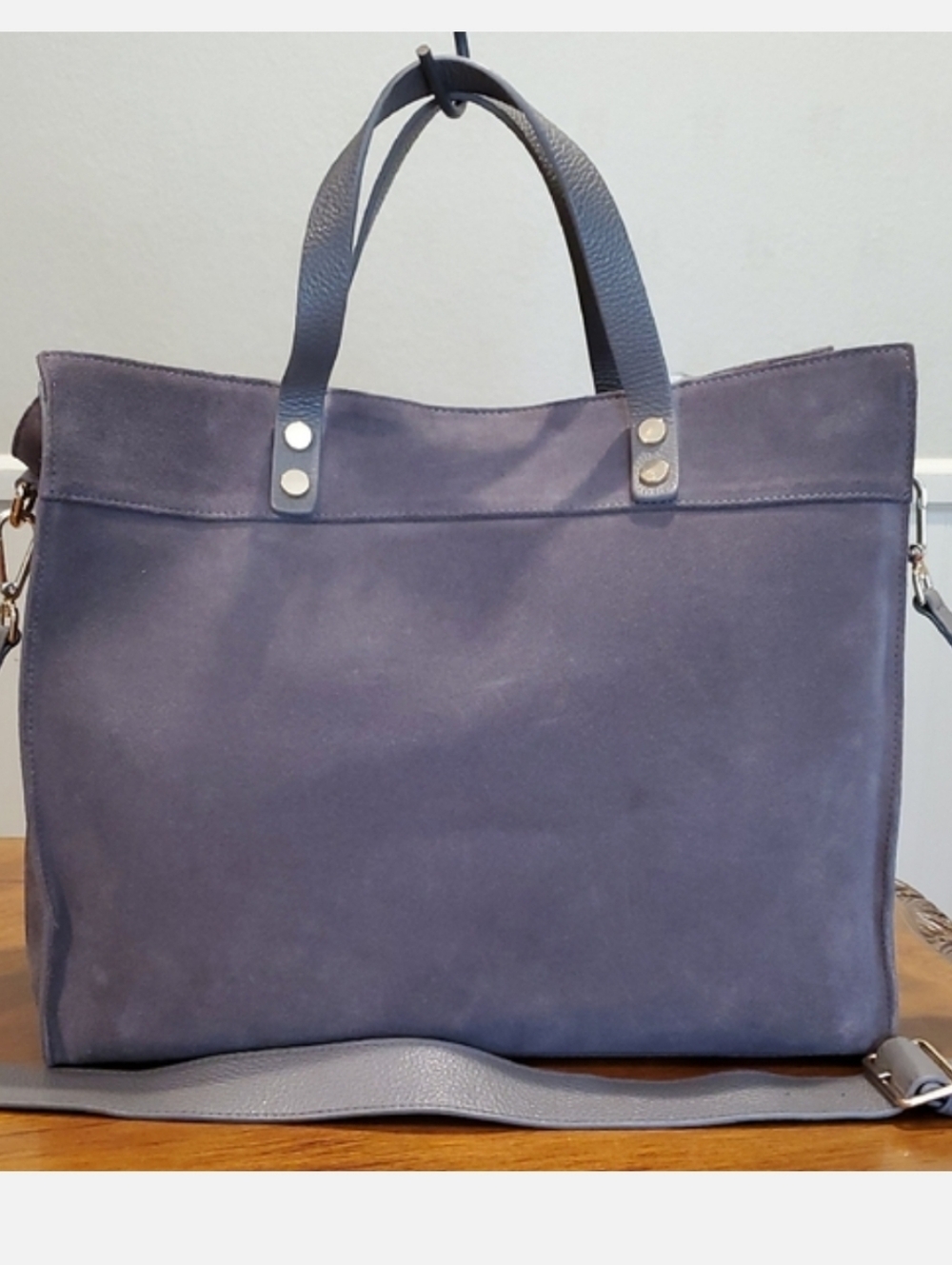 Like NEW Mark & Graham Everyday Essentials Tote Charcoal Suede